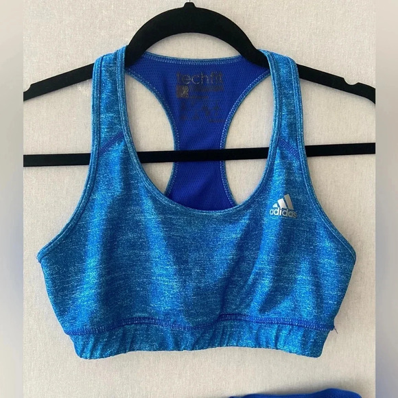 Adidas tech  fit sport bra and cropped leggings Sz S - Picture 2 of 12
